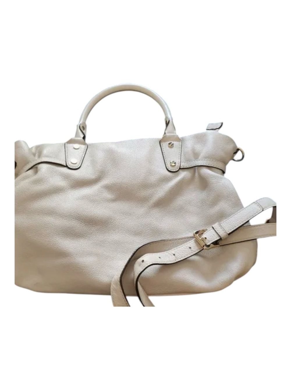Michael Kors Maddie, Beige Leather Handbag